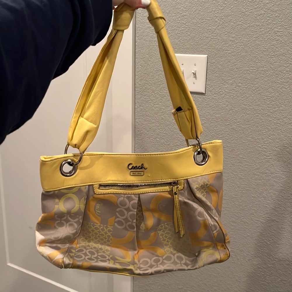 Vintage Yellow Coach Purse